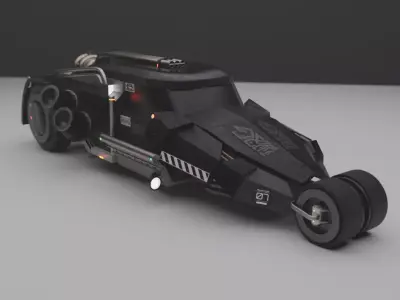 Sci fi car 3D model