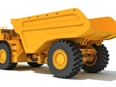 Underground Articulated Mining Truck 3D model