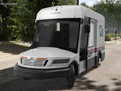 US Mail Truck Next Generation Rigged 3D model