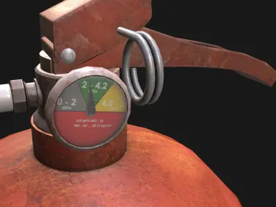 Fire extinguisher Low-poly 3D model 14