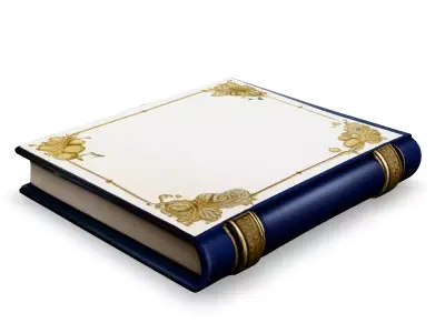 Ornate Antique Book 3D Model Low-poly 3D model
