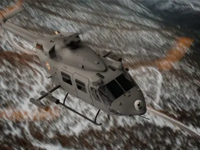 HAL ALH WSI Rudra Attack Helicopter 3D model