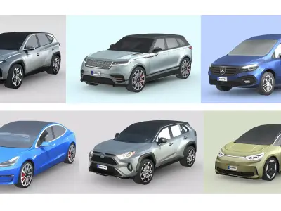 Low-Poly Car Pack 013 - Urban Explorers