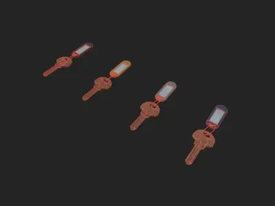 Keys Pack Low-poly 3D model