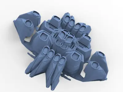 Solar powered Ship speeder rig  4 3D model