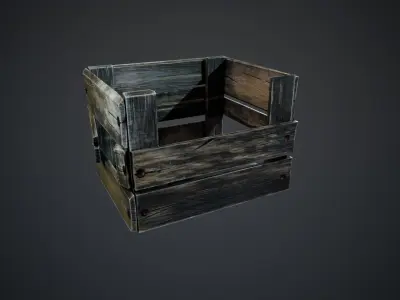 Old box Low-poly 3D model