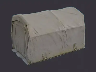 Hazmat Military Tent Closed Low-poly 3D model