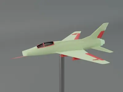 f100 Super Sabre 3D print model