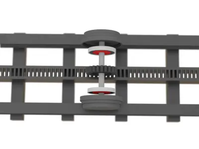 Cog Railroad System Free 3D model
