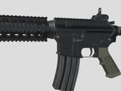M4A1 assault rifle Low-Poly model Low-poly 3D model