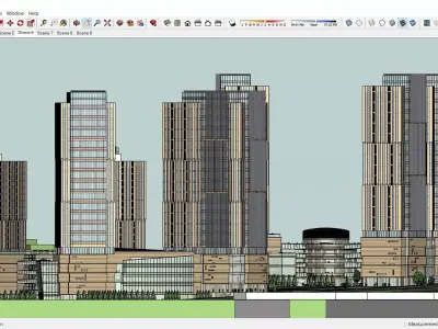 Sketchup Commercial Complex 108 3D model
