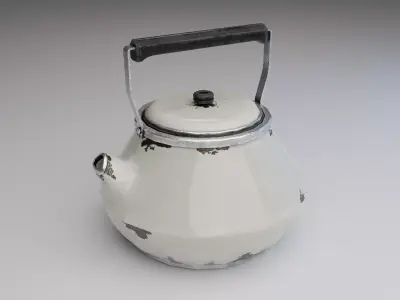Rusty Kettle Low-poly 3D model