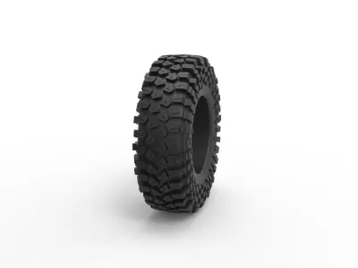 Offroad tire 109 Scale 1 to 25 3D print model