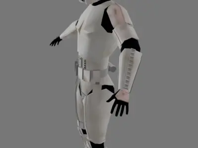 StormTrooper Low Poly Free 3D model
