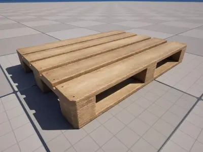 Wood Pallet Game Ready PBR Low-poly 3D model