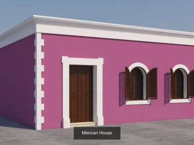 Mexican Houses 3D Model Collection purchase