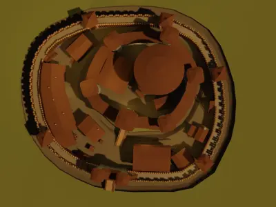 Medieval castle Free low-poly 3D model purchase