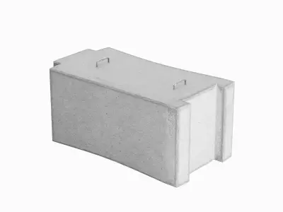 Concrete Traffic Barrier 02 Low-poly 3D model