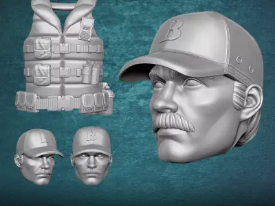 Cutter Fan Art Kit 3D printable File For Action Figures 3D print model