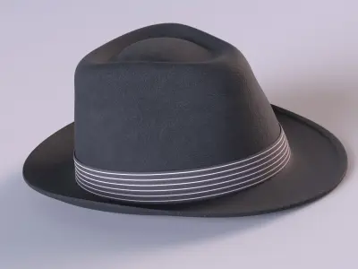 Fedora Hat Low-poly 3D model