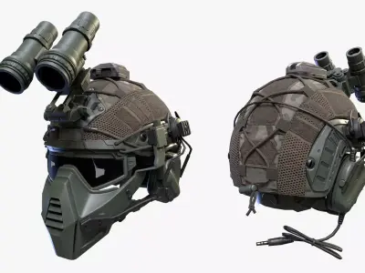 Tactical Helmet Low-poly 3D model buy