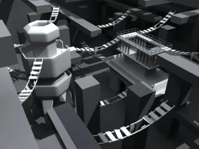 Escalation maze Free 3D model