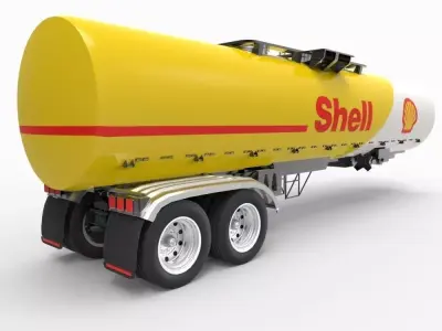 Shell Tanker Low-poly 3D model