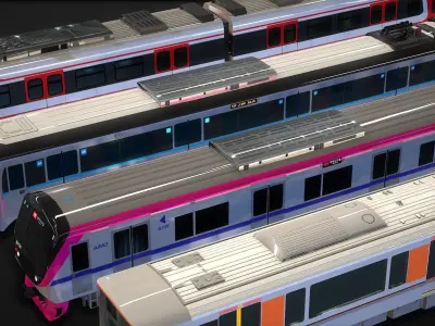 Electric Passenger Train Package Vol 1 3D model