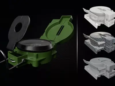 Tritium Lensatic Compass Low-poly 3D model