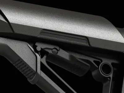 CTR Carbine Stock Mil Spec Low-poly 3D model