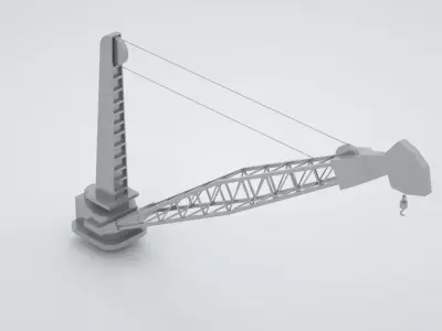 Naval Crane 2 - World War 2 Battleship 3D model