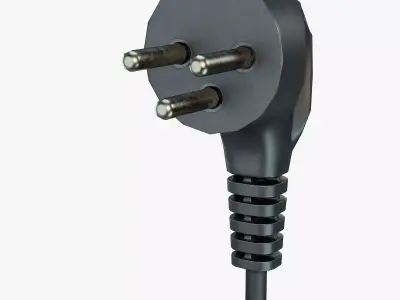 Power plug Type H Low-poly 3D model