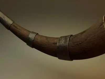 Rustic Horn  Low-poly 3D model