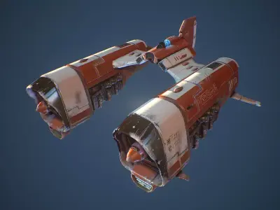 Next generation aircraft Low-poly 3D model