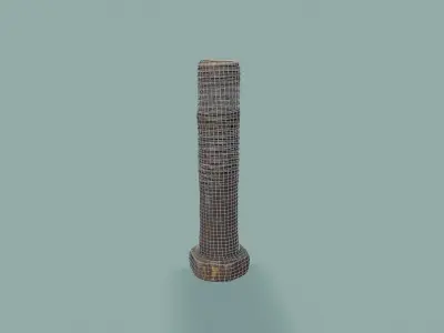 3D Scan Bolt Low-poly 3D model