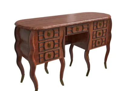 Antique Desk 01 3D model
