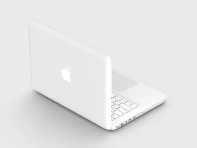 Apple MacBook 13-inch White PC Unibody Notebook Computer 3D model