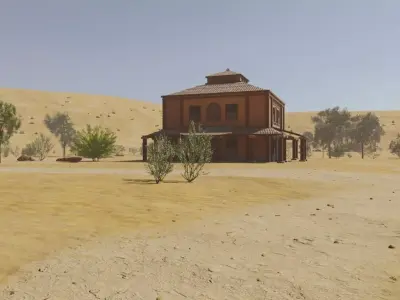 Desert Oasis Village 3D model