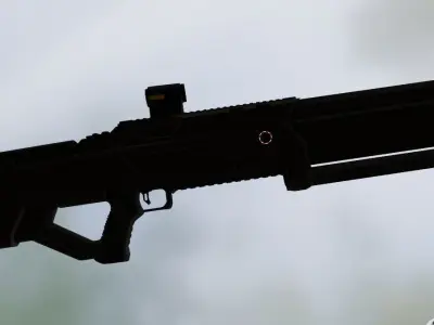 shotgun 2 Low-poly 3D model