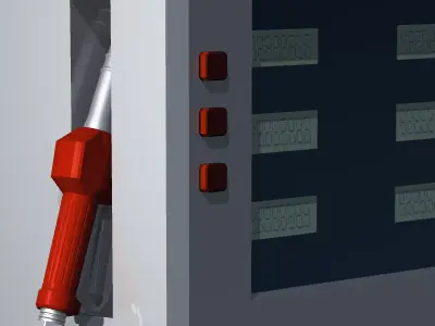 Gas pump 3D model buy