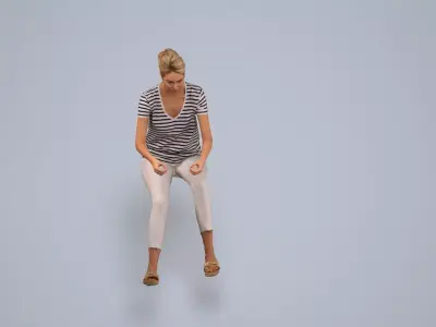 00068Maja003 - Adult Caucasian woman sitting in car driving 3D model