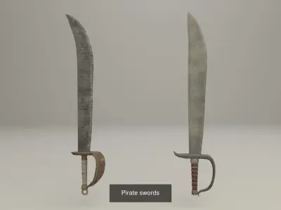 Pirate accessories 3D Model Pack