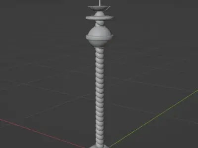Bronze Candlestick Free low-poly 3D model
