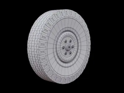 Just tire Low-poly 3D model