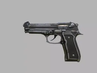 Stylish gun  3D model