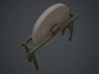Grindstone 1B Low-poly 3D model