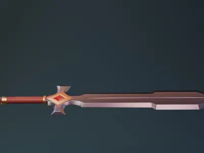 Stylized sword 3D model buy