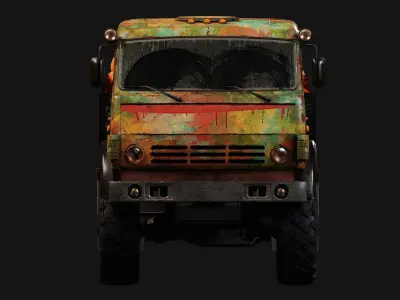 Military truck Low-poly 3D model from CGTrader - Low-poly