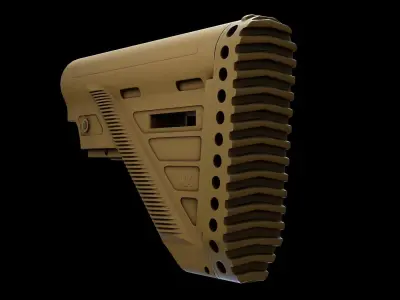 AR15 HK416 MR556 Slim Line Stock Low-poly 3D model