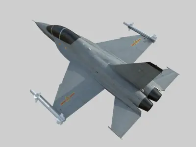 Chinese air force jl10 trainer Low-poly 3D model